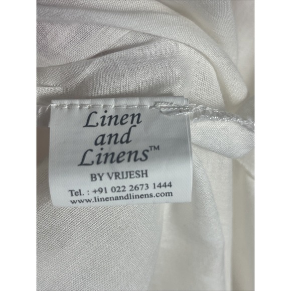 Linen and Linens‎ by Vrijesh Floral A Line Dress Kurta Sz L Lined Pink Yellow - Picture 9 of 10